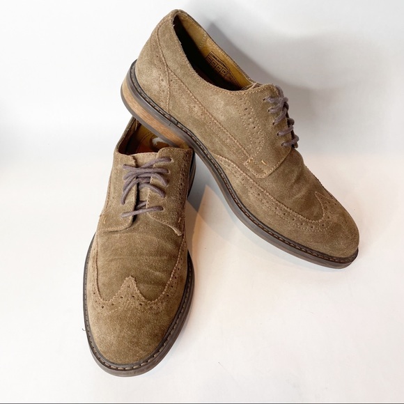 Vionic Bowery Bruno WingTip Oxford Derby  Brown Suede Shoe Size 9 - Picture 12 of 12